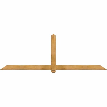 Ekena Millwork Eugene Rough Sawn Timber Gable Bracket, Western Red Cedar, 96"W x 32"H x 2"D x 4"F, 8/12 Pitch GBW096X32X0204EUG00RWR